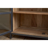 Nirvi Mango Wood & Iron Sideboard - Black