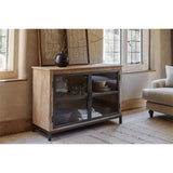 Nirvi Mango Wood & Iron Sideboard - Black