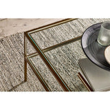 Nakuru Iron & Glass Coffee Table - Brass