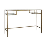 Nakuru Iron & Glass Console Table - Brass