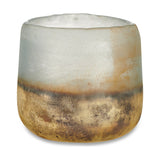 Ngolo Large Recycled Glass Tealight Holder - Aged Smoke