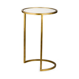 Nakuru Iron & Glass Nest of 2 Side Tables - Brass