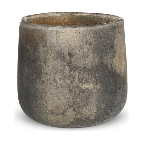 Nesda Small Glass Tealight Holder - Black Frosted