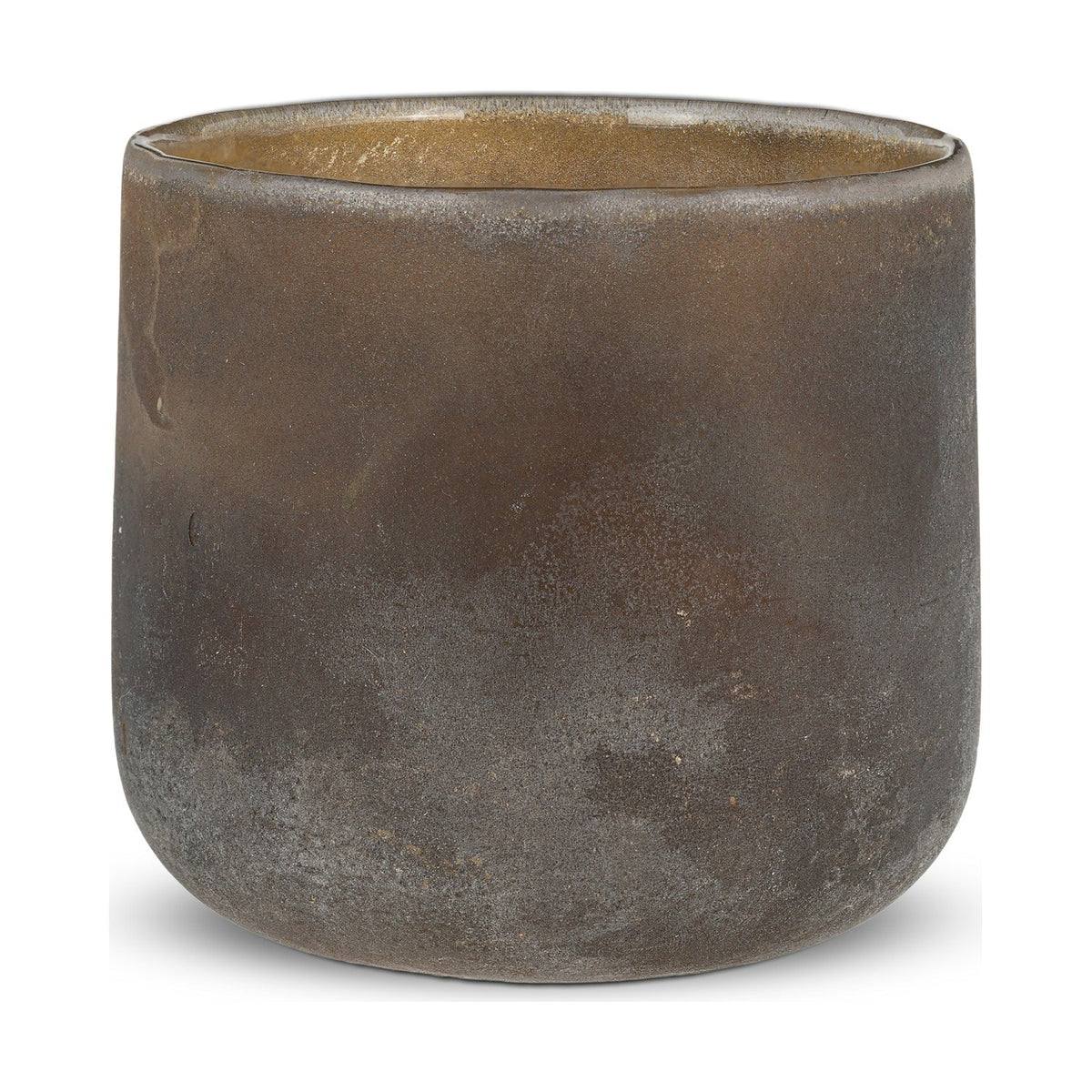 Nesda Large Glass Tealight Holder - Black Frosted