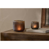 Nesda Large Glass Tealight Holder - Black Frosted