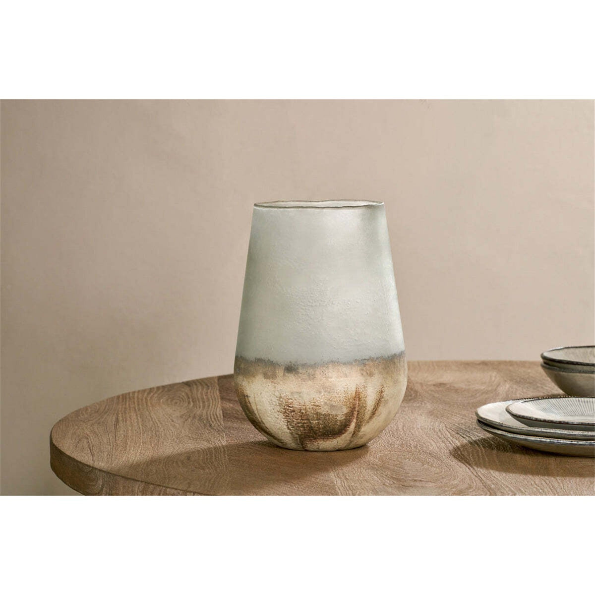 Ngolo Recycled Glass Vase - Aged Smoke