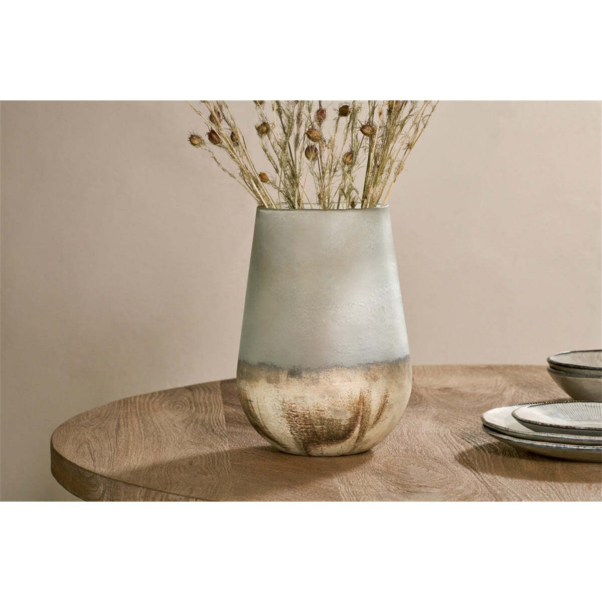 Ngolo Recycled Glass Vase - Aged Smoke