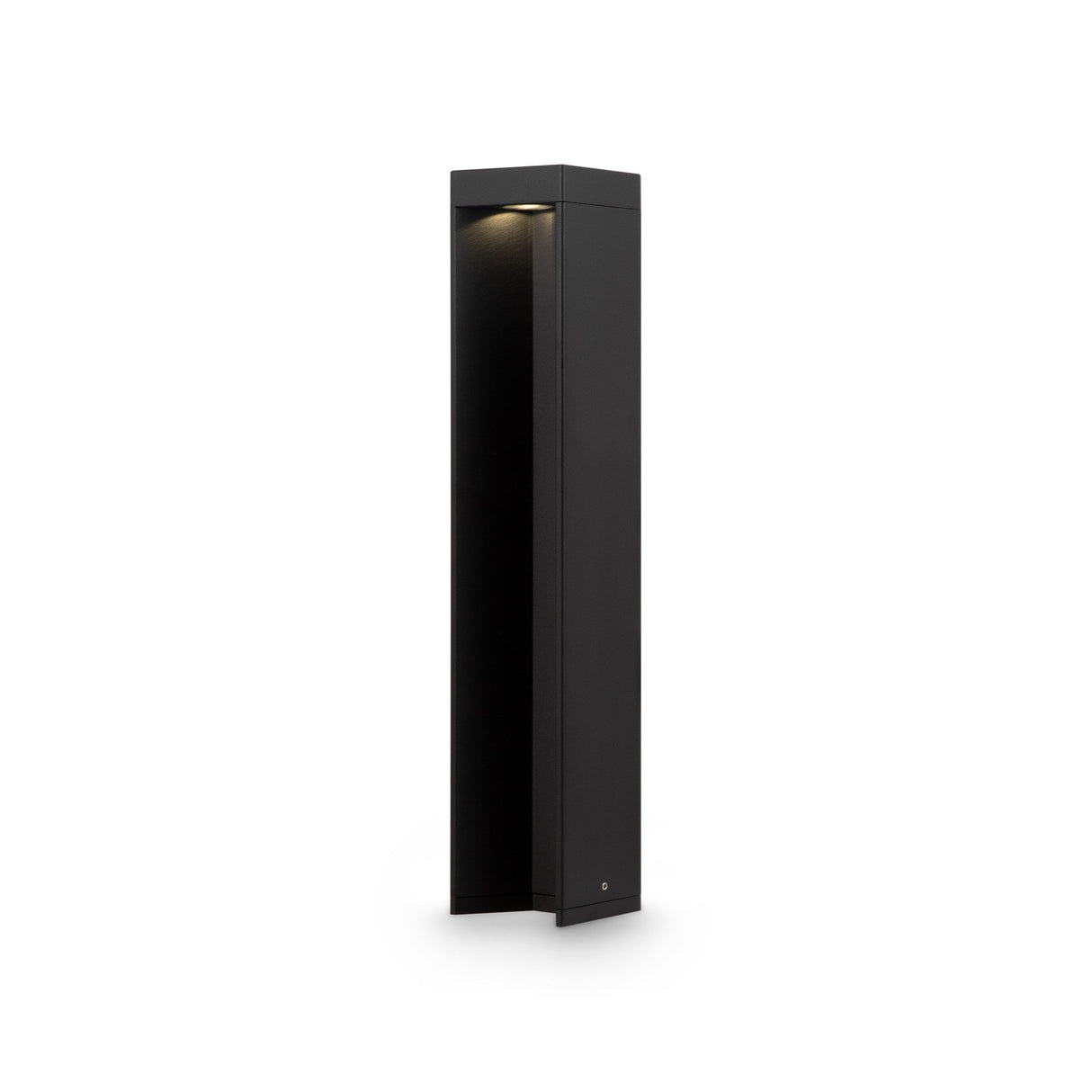 Essen LED Bollard Light in black, 45cm tall, offering compact and stylish outdoor lighting for pathways and gardens