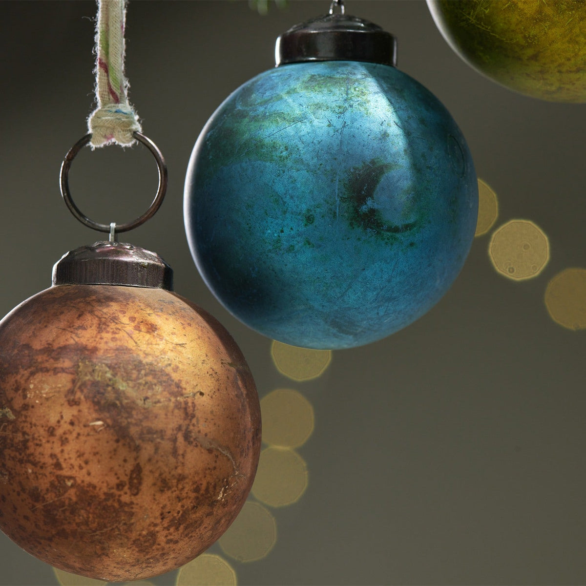 Oko Small Glass Baubles - Mixed - Set of 4