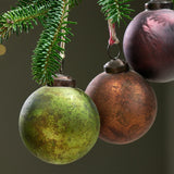 Oko 7.5cm Glass Baubles - Mixed Colours - Set of 4