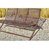Odee Iron Slat Garden Bench
