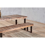 Oso Small Reclaimed Wood & Iron Garden Bench