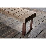 Oso Small Reclaimed Wood & Iron Garden Bench