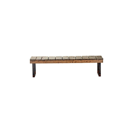 Pesmanne Small Reclaimed Wood & Iron Garden Bench
