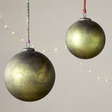 Oko Small Giant Glass Bauble - Matt Green