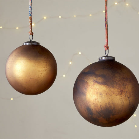 Oko Large Giant Glass Bauble - Matt Gold