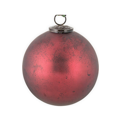 Oko Small Giant Glass Bauble - Matt Bordeaux