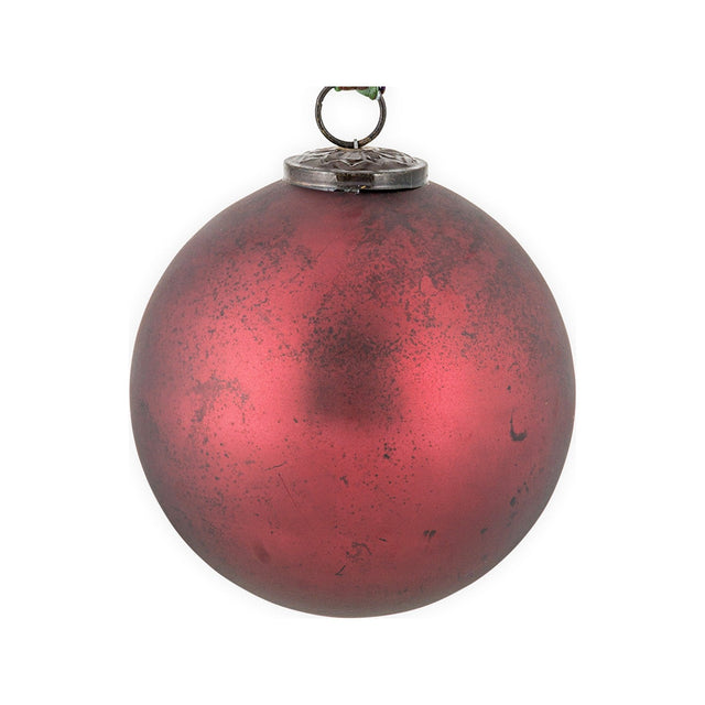 Oko Small Giant Glass Bauble - Matt Bordeaux