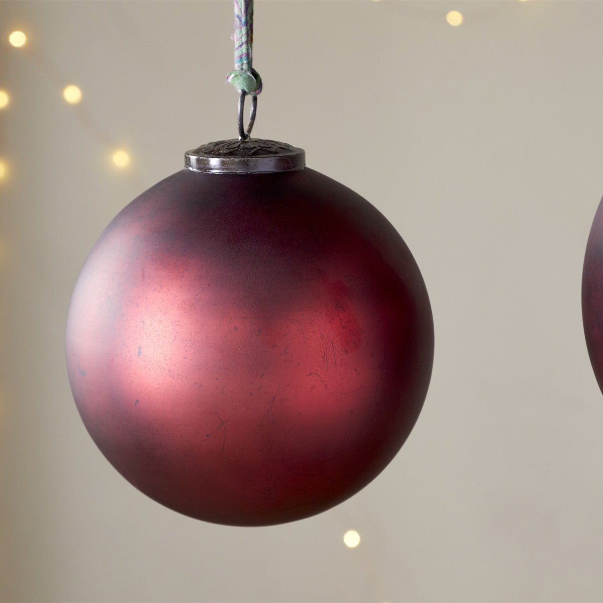 Oko Large Giant Glass Bauble - Matt Bordeaux