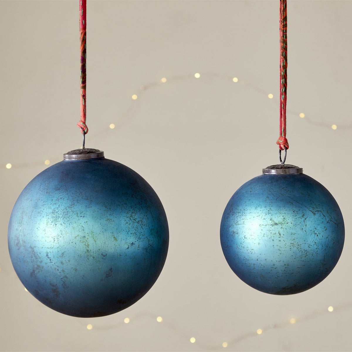 Oko Large Giant Glass Bauble - Matt Teal