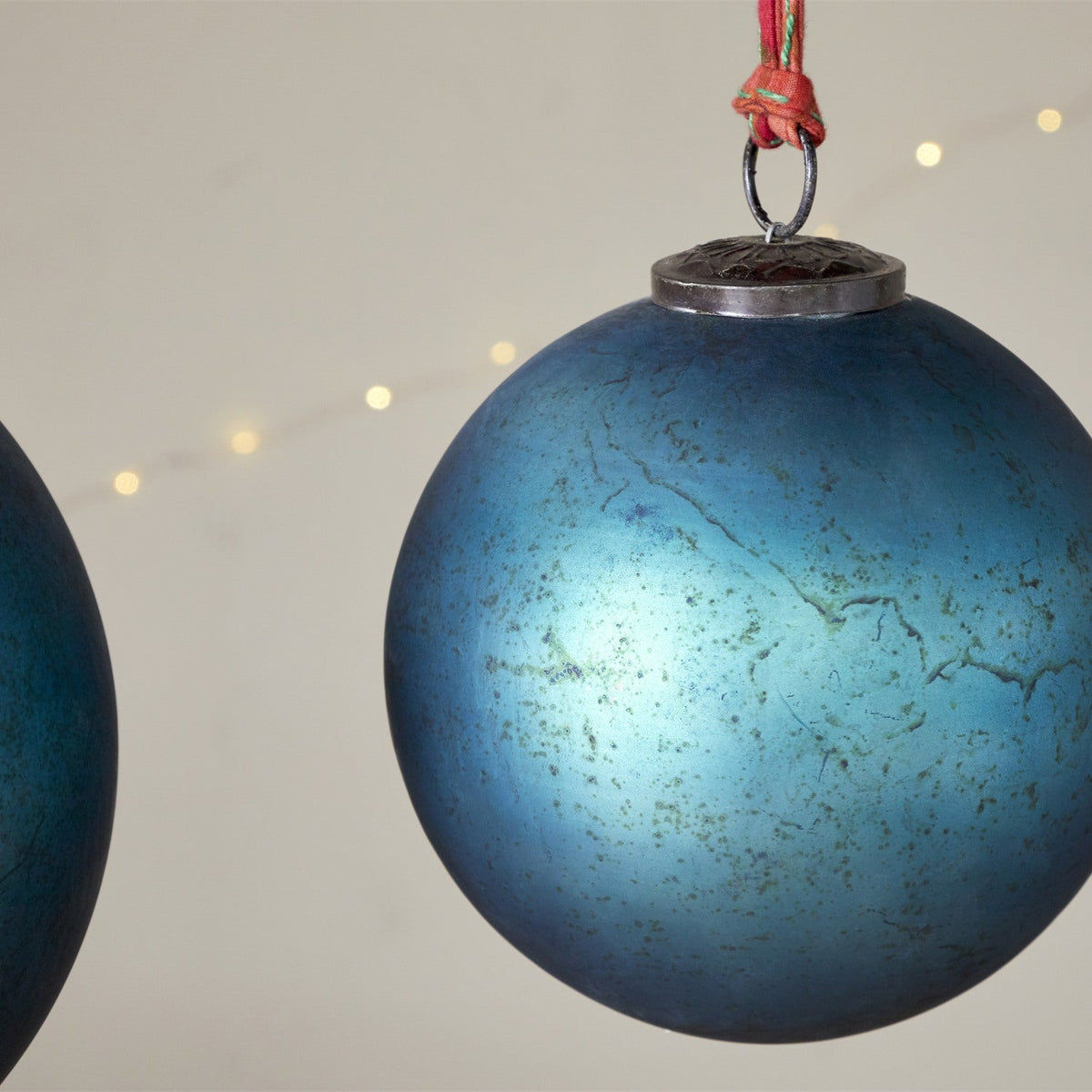 Oko Large Giant Glass Bauble - Matt Teal