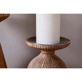 Omari Large Mango Wood Candlestick - Natural