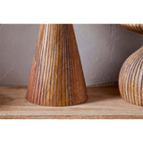 Omari Large Mango Wood Candlestick - Natural