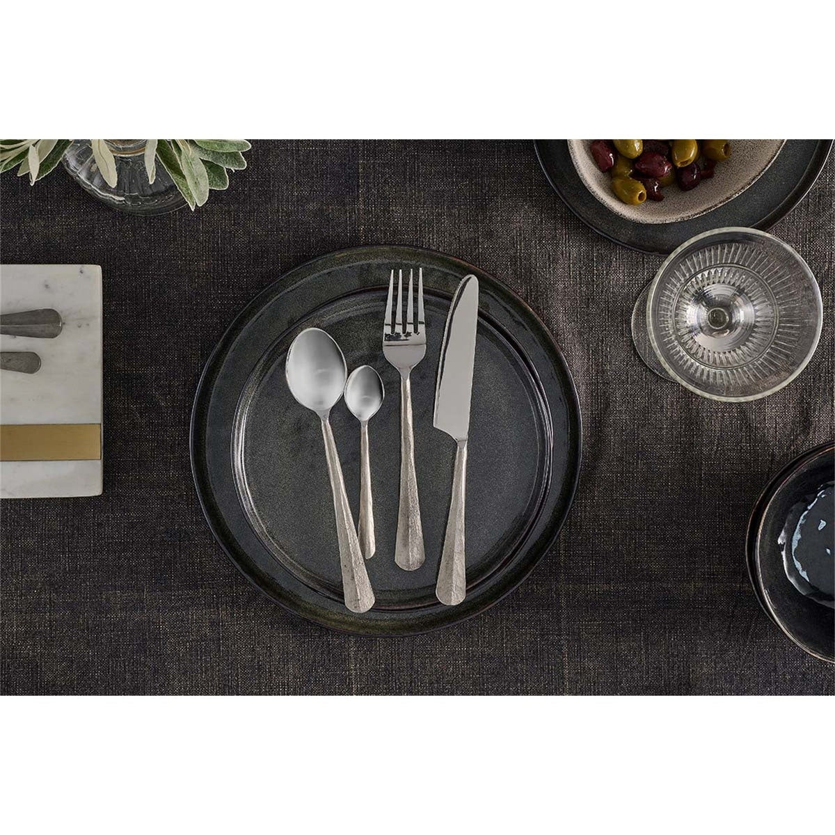 Osko Cutlery Set - Brushed Silver - Set of 16