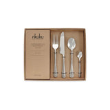 Osko Cutlery Set - Brushed Silver - Set of 16