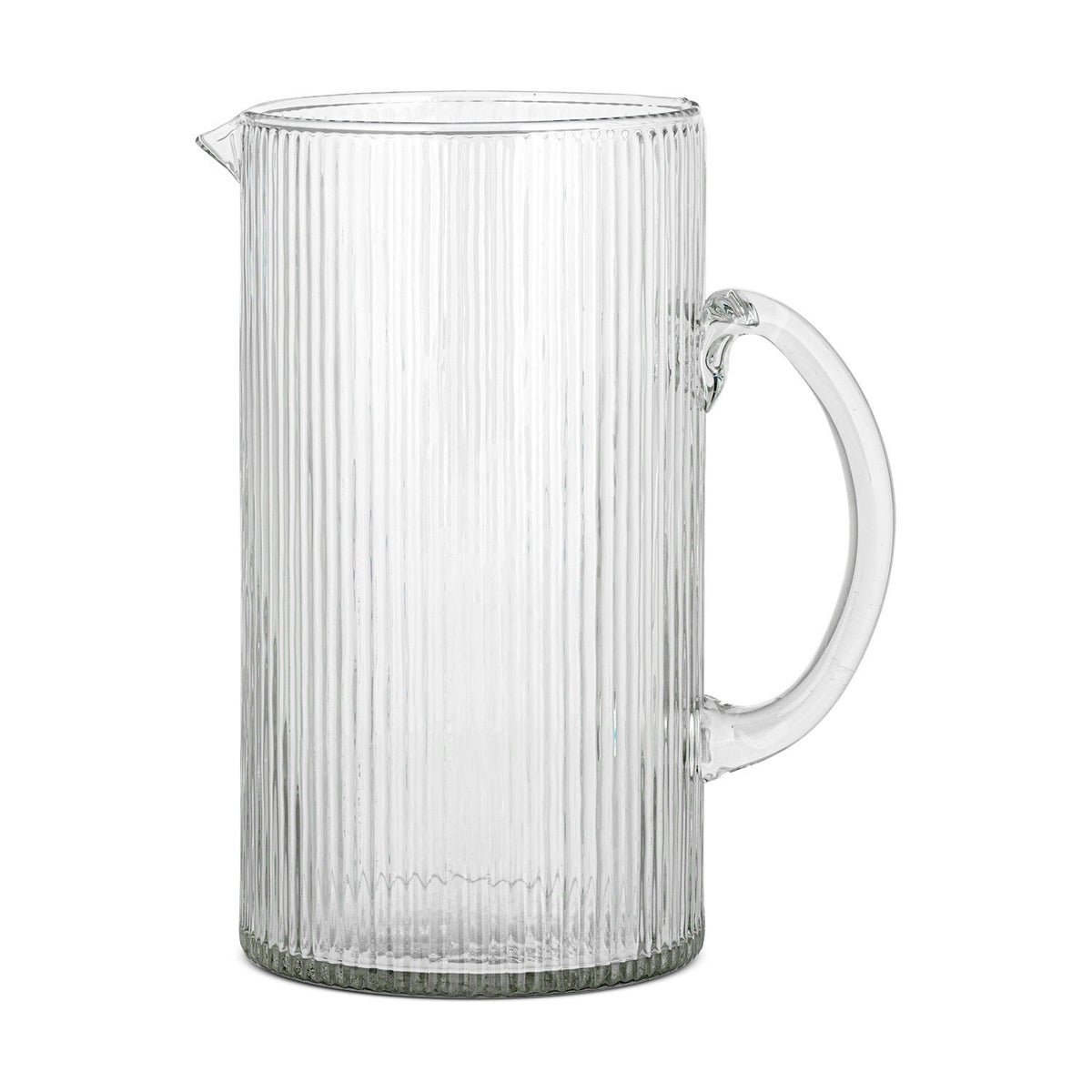 Otuba Ribbed Glass Jug - Clear