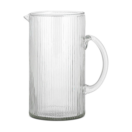 Otuba Ribbed Glass Jug - Clear