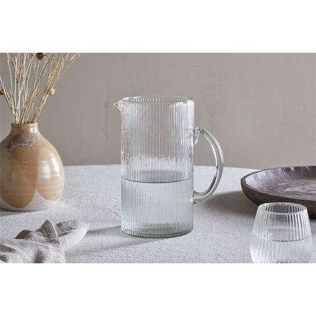 Otuba Ribbed Glass Jug - Clear