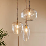 Otoro 3 Light Glass Cluster Pendant Light - Clear