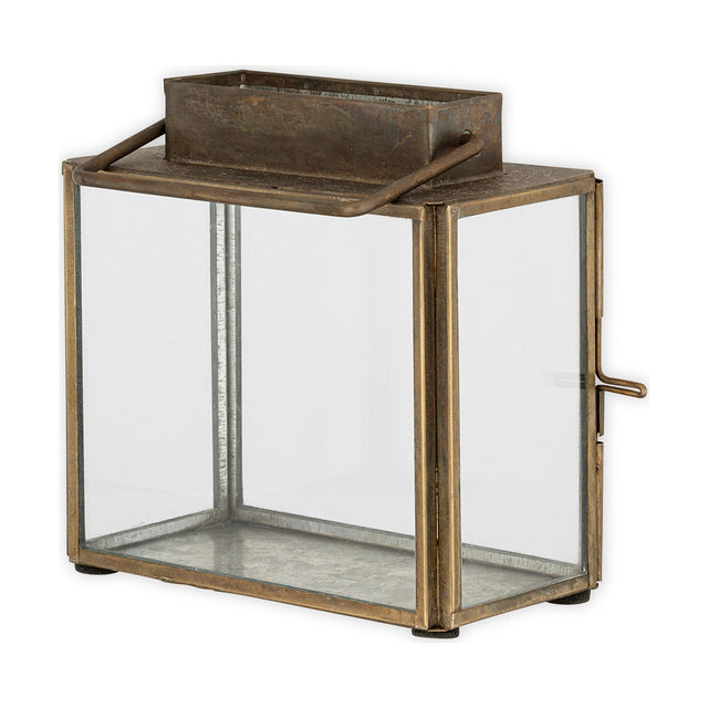 Obi Small Mini Table Lantern - Antique Brass