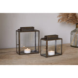 Obi Small Mini Table Lantern - Antique Brass