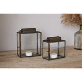 Obi Small Mini Table Lantern - Antique Brass