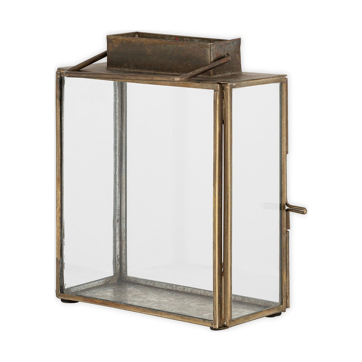 Obi Large Mini Table Lantern - Antique Brass