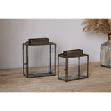 Obi Large Mini Table Lantern - Antique Brass