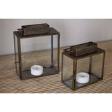Obi Large Mini Table Lantern - Antique Brass