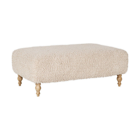 Otas Teddy Boucle Ottoman - Off White