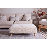 Otas Teddy Boucle Ottoman - Off White