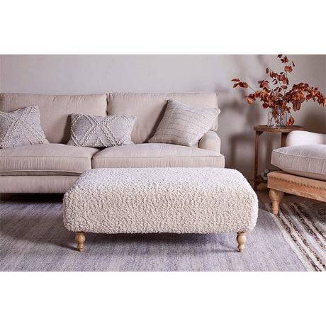 Otas Teddy Boucle Ottoman - Off White