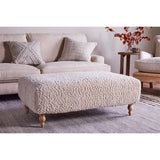 Otas Teddy Boucle Ottoman - Off White