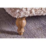 Otas Teddy Boucle Ottoman - Off White