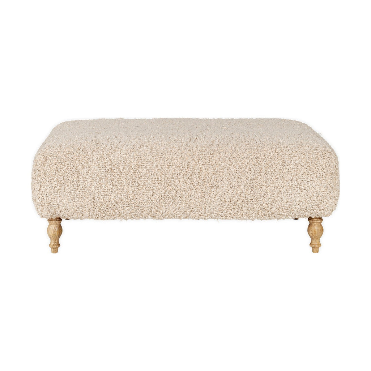 Otas Teddy Boucle Ottoman - Off White