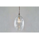 Otoro Large Oval Recycled Glass Pendant Light - Clear