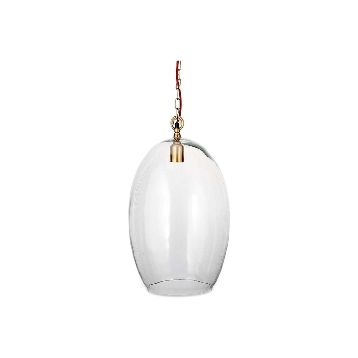 Otoro Large Oval Recycled Glass Pendant Light - Clear