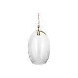 Otoro Large Oval Recycled Glass Pendant Light - Clear