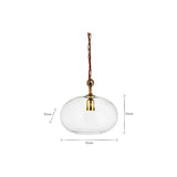 Otoro Small Round Recycled Glass Pendant Light - Clear