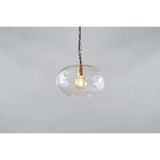 Otoro Small Round Recycled Glass Pendant Light - Clear